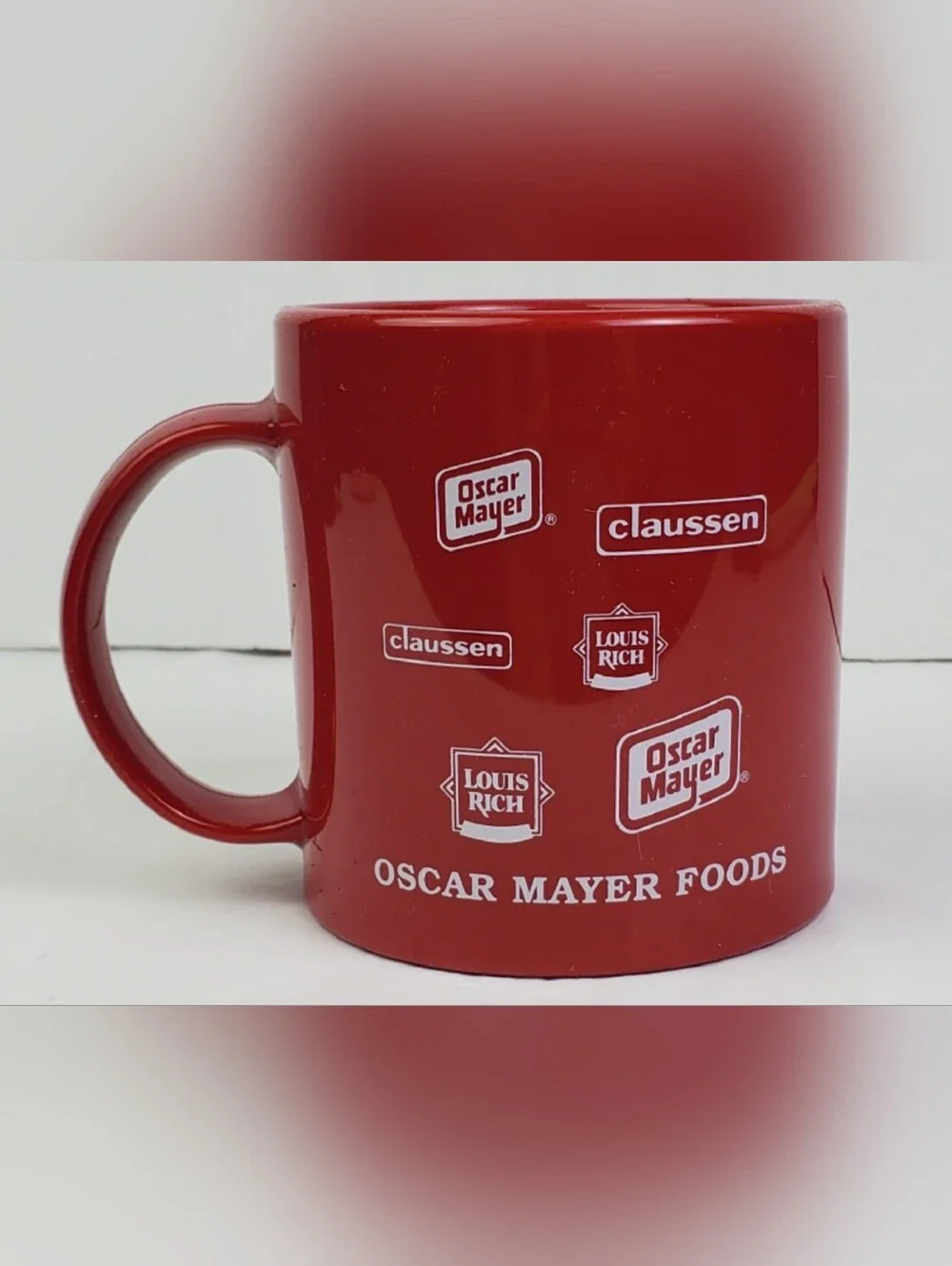 Oscar Mayer Foods Vintage Plastic Coffee Mug Cup Advertising - Made in USA - NOS